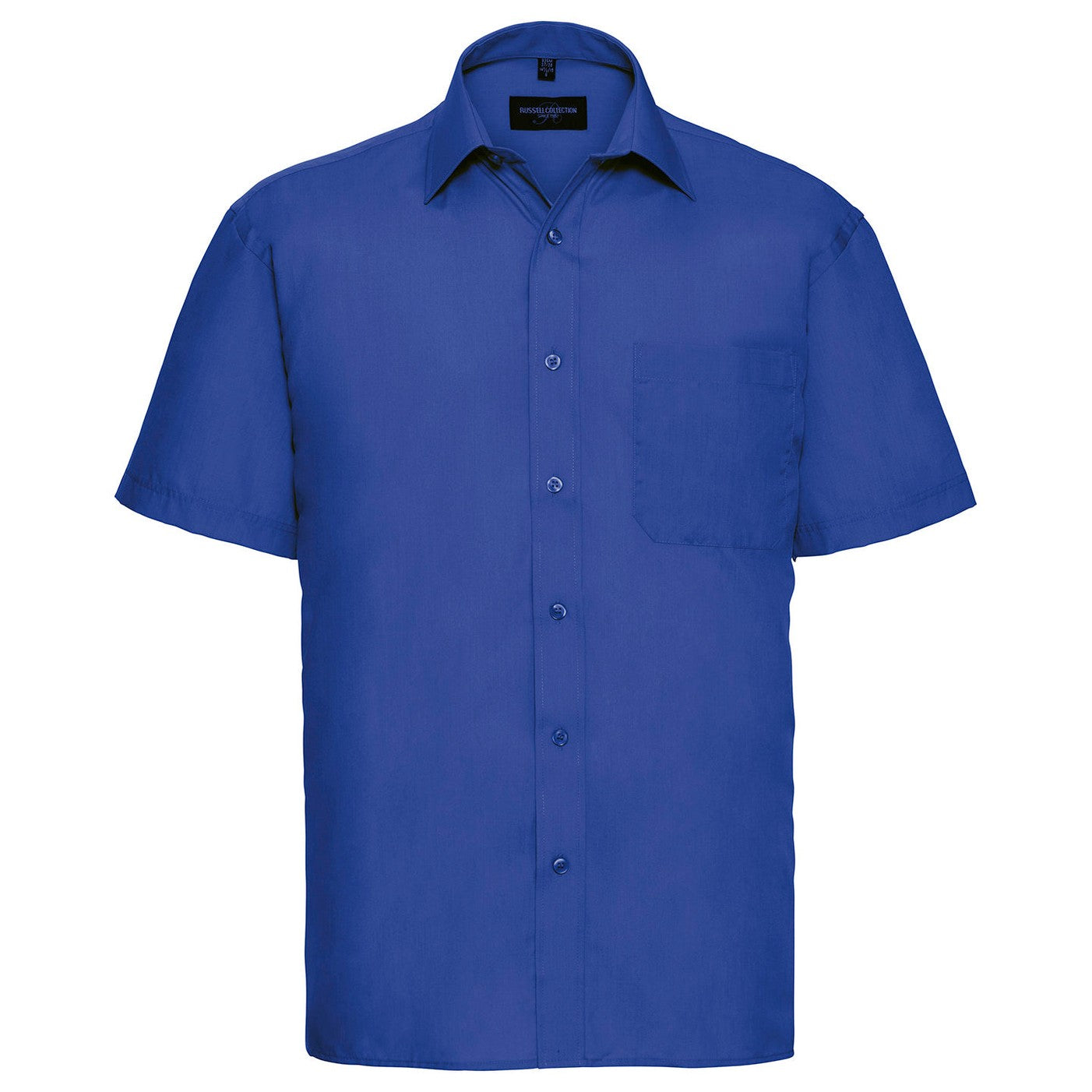 Short sleeve polycotton easycare poplin shirt