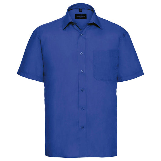 Short sleeve polycotton easycare poplin shirt