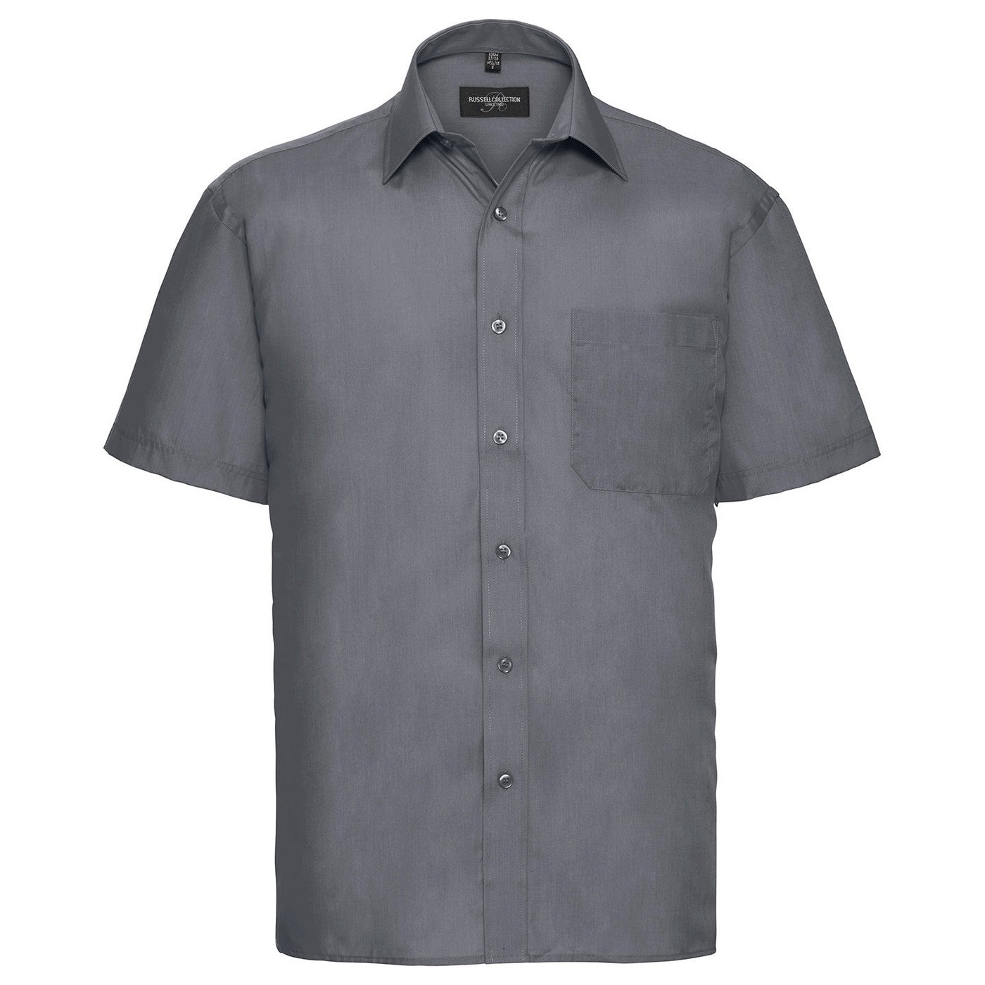Short sleeve polycotton easycare poplin shirt