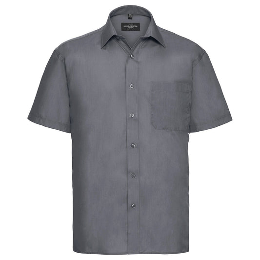 Short sleeve polycotton easycare poplin shirt
