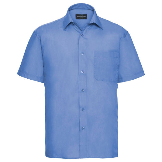 Short sleeve polycotton easycare poplin shirt