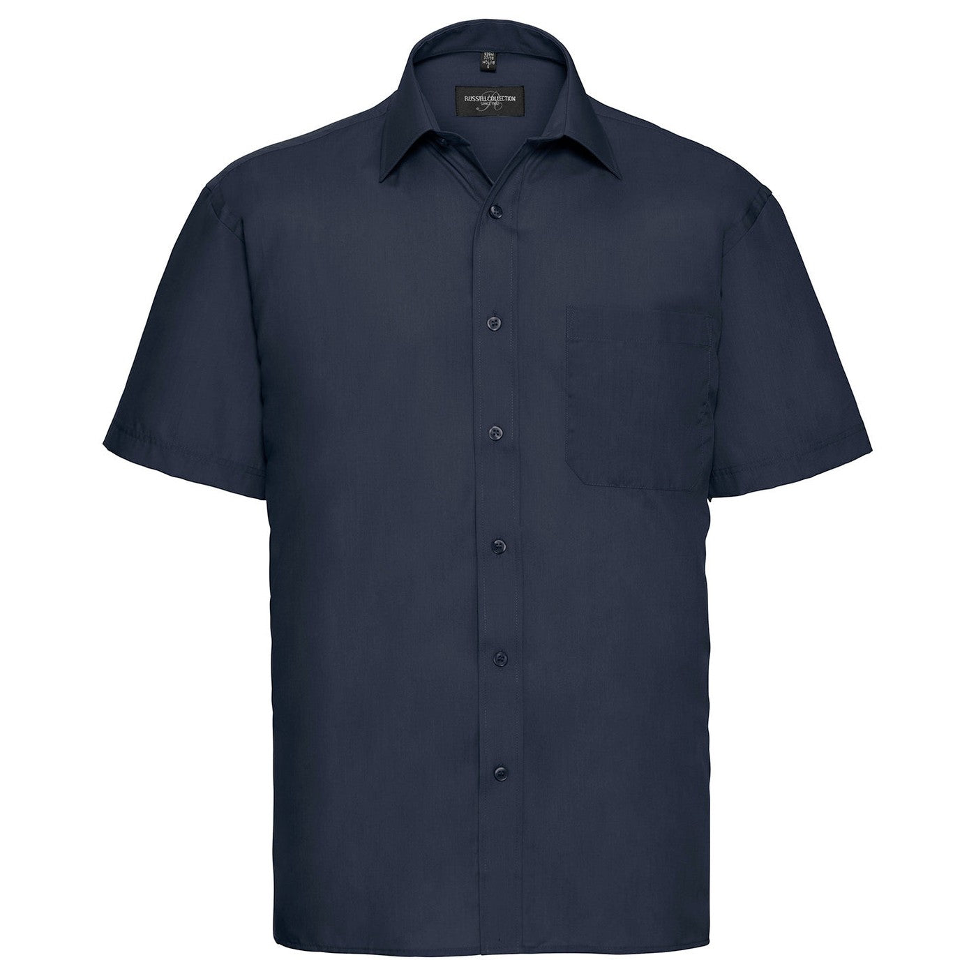 Short sleeve polycotton easycare poplin shirt