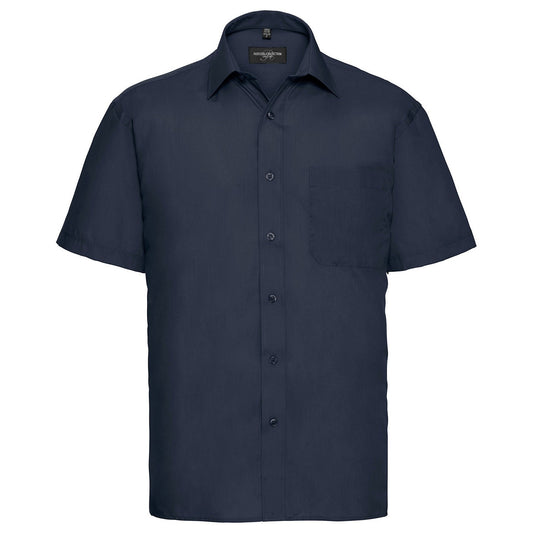 Short sleeve polycotton easycare poplin shirt