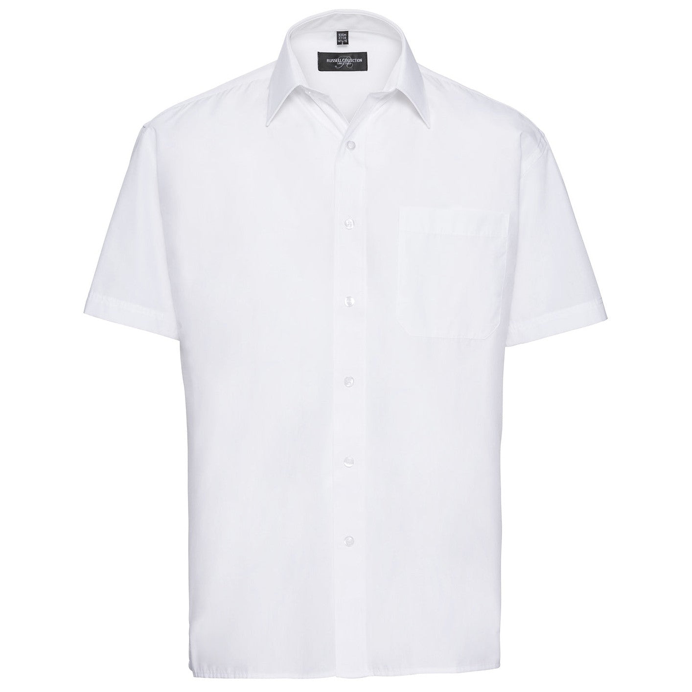 Short sleeve polycotton easycare poplin shirt