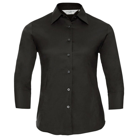 Women's ¾ sleeve easycare fitted shirt
