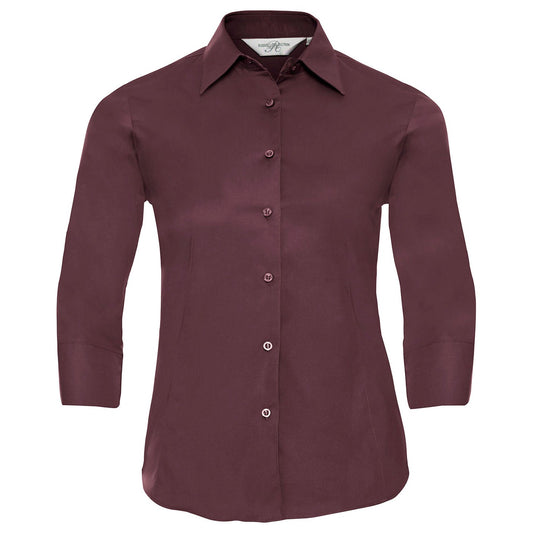 Women's ¾ sleeve easycare fitted shirt
