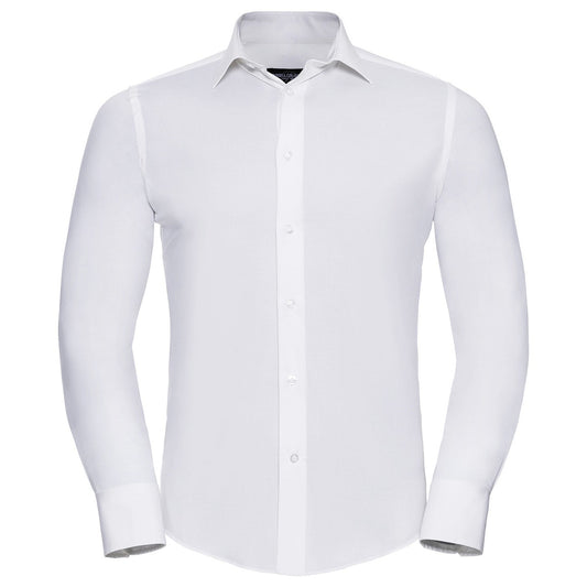 Long sleeve easycare fitted shirt