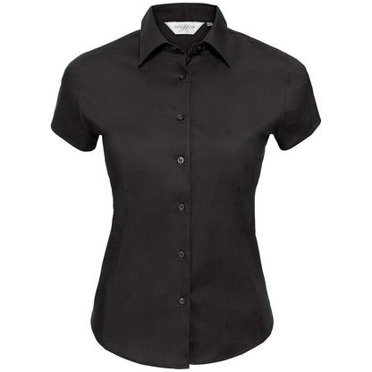Women's short sleeve easycare fitted stretch shirt
