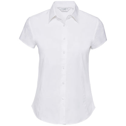 Women's short sleeve easycare fitted stretch shirt