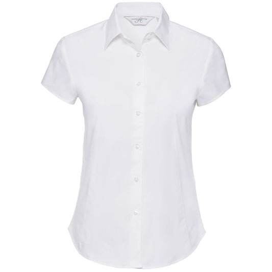 Women's short sleeve easycare fitted stretch shirt