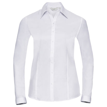 Women's long sleeve herringbone shirt
