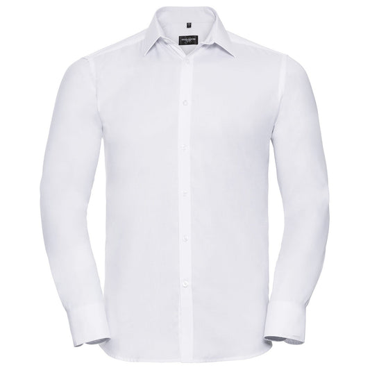 Long sleeve herringbone shirt