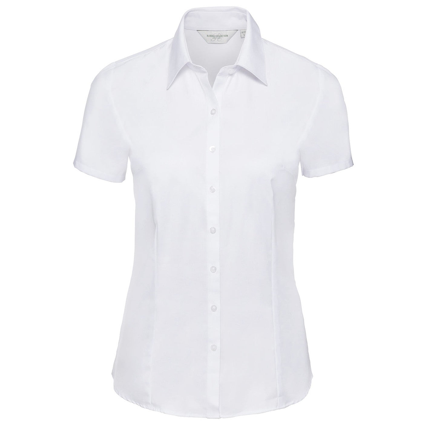 Women's short sleeve herringbone shirt