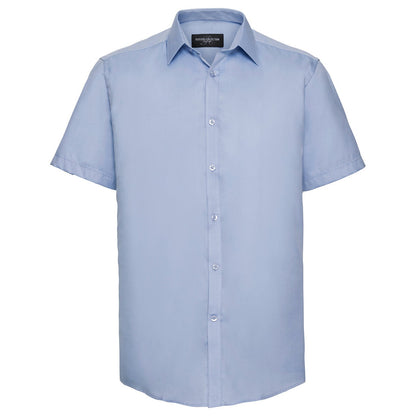 Short sleeve herringbone shirt