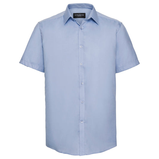 Short sleeve herringbone shirt