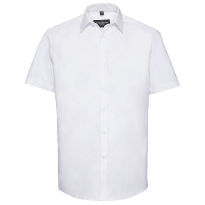 Short sleeve herringbone shirt