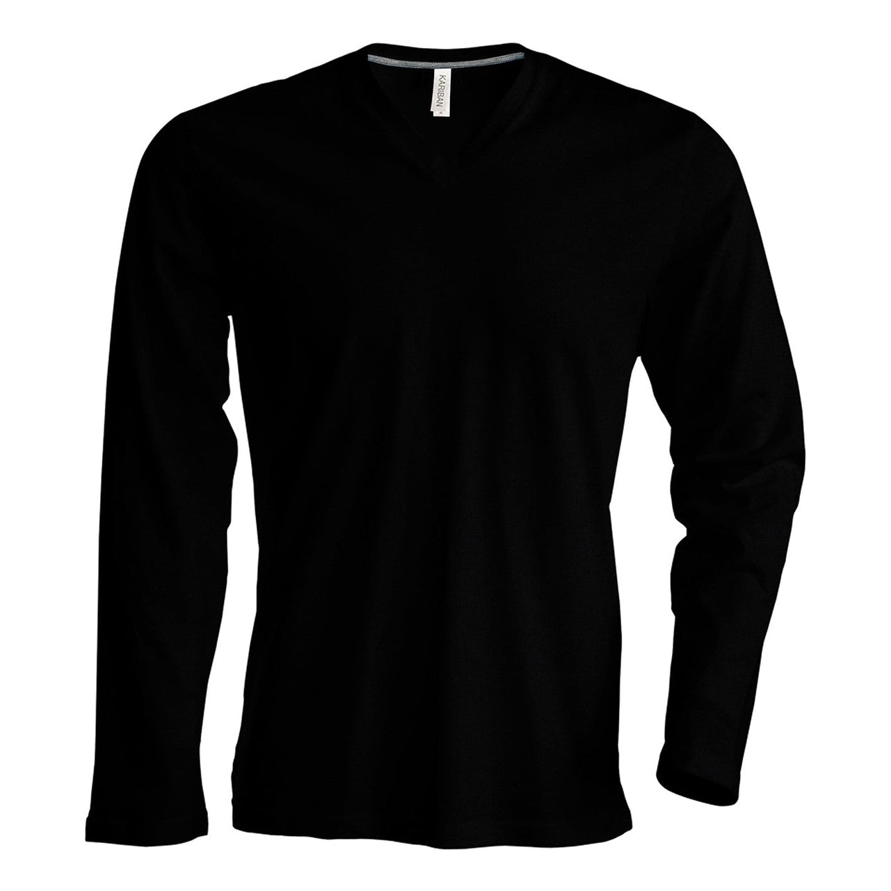 Men's long-sleeved V-neck T-shirt