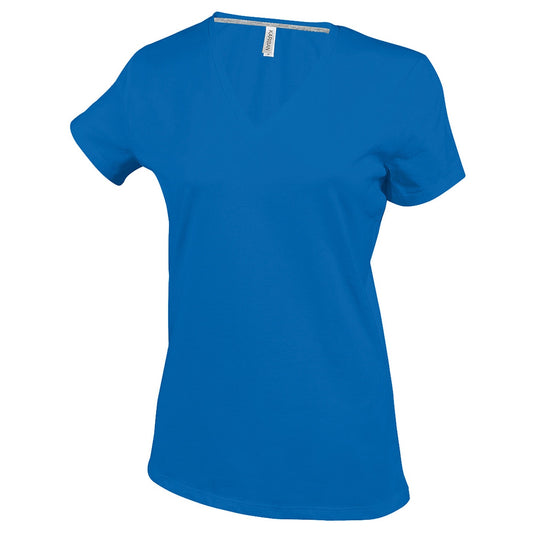 Ladies' short-sleeved V-neck T-shirt