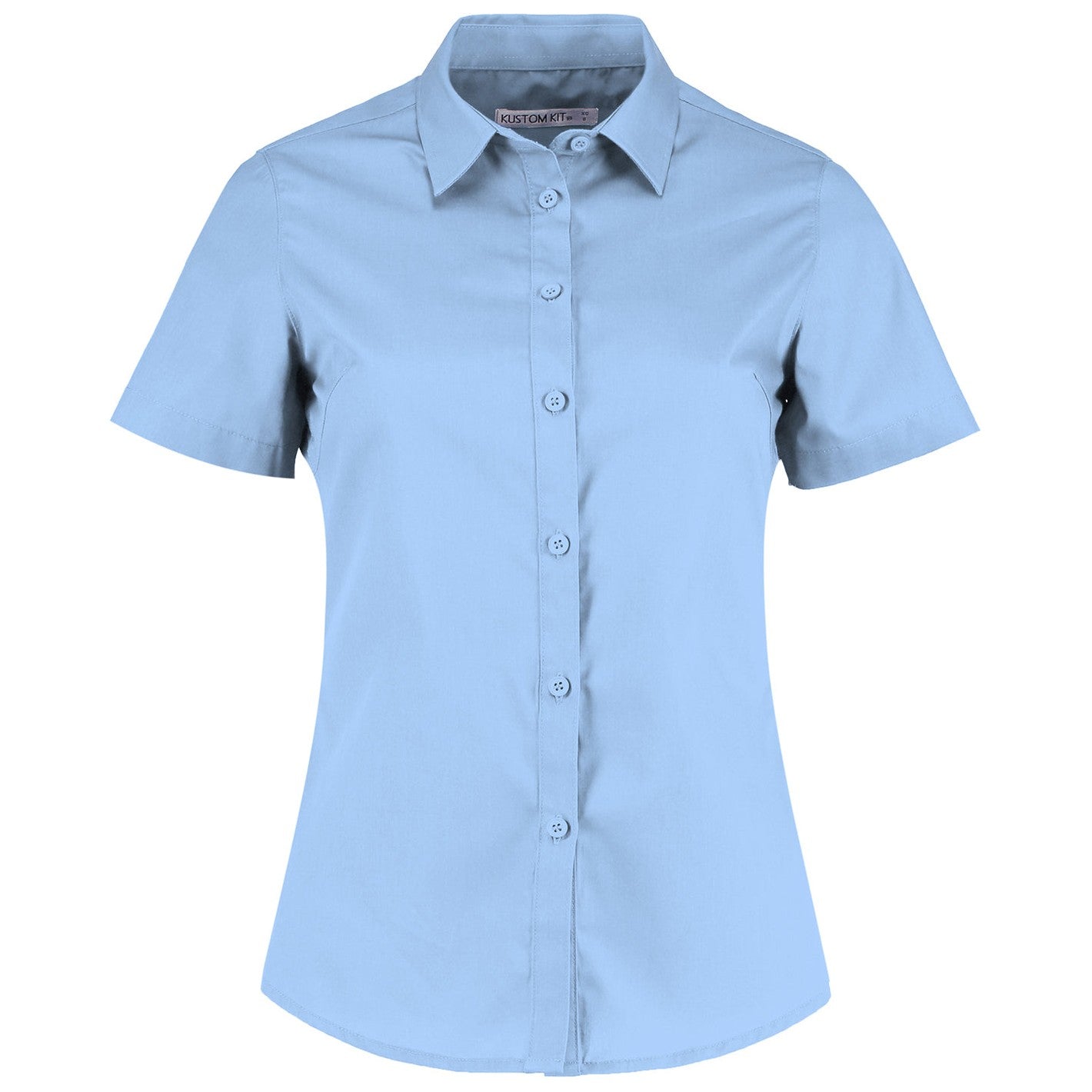 Women's poplin shirt short sleeve