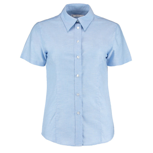 Women's workplace Oxford blouse short-sleeved (tailored fit)