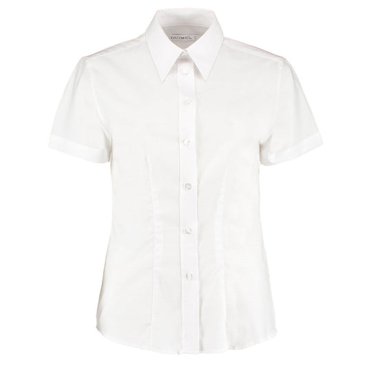 Women's workplace Oxford blouse short-sleeved (tailored fit)