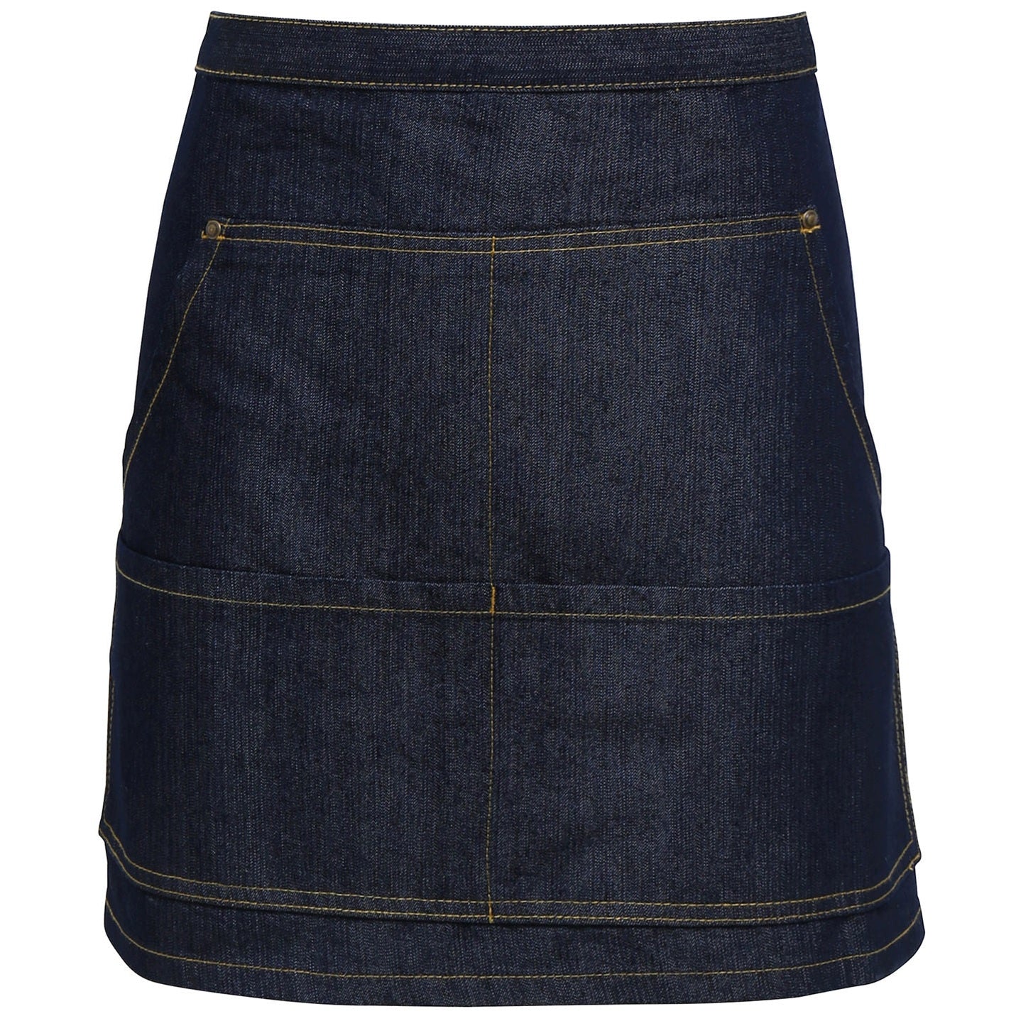 Jeans stitch denim waist apron