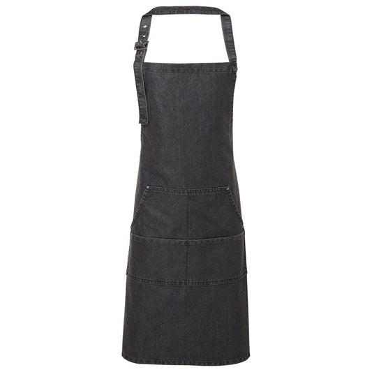 Jeans stitch bib apron