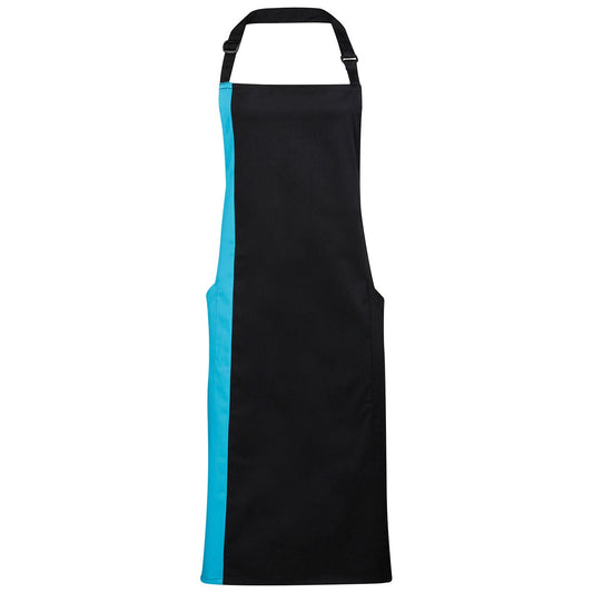 Contrast bib apron