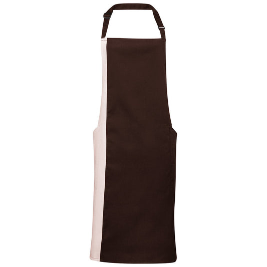 Contrast bib apron