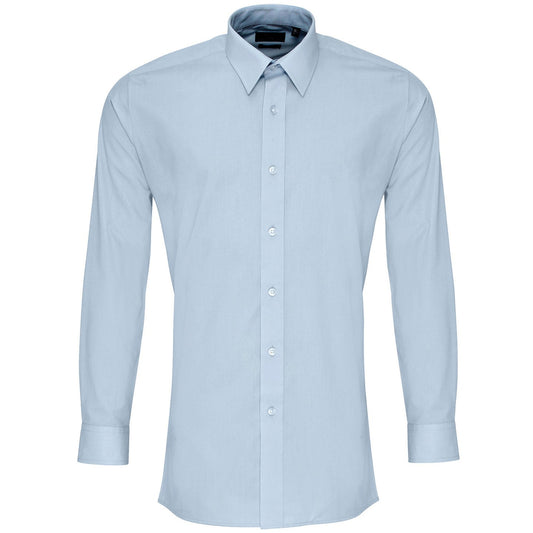 Poplin fitted long sleeve shirt