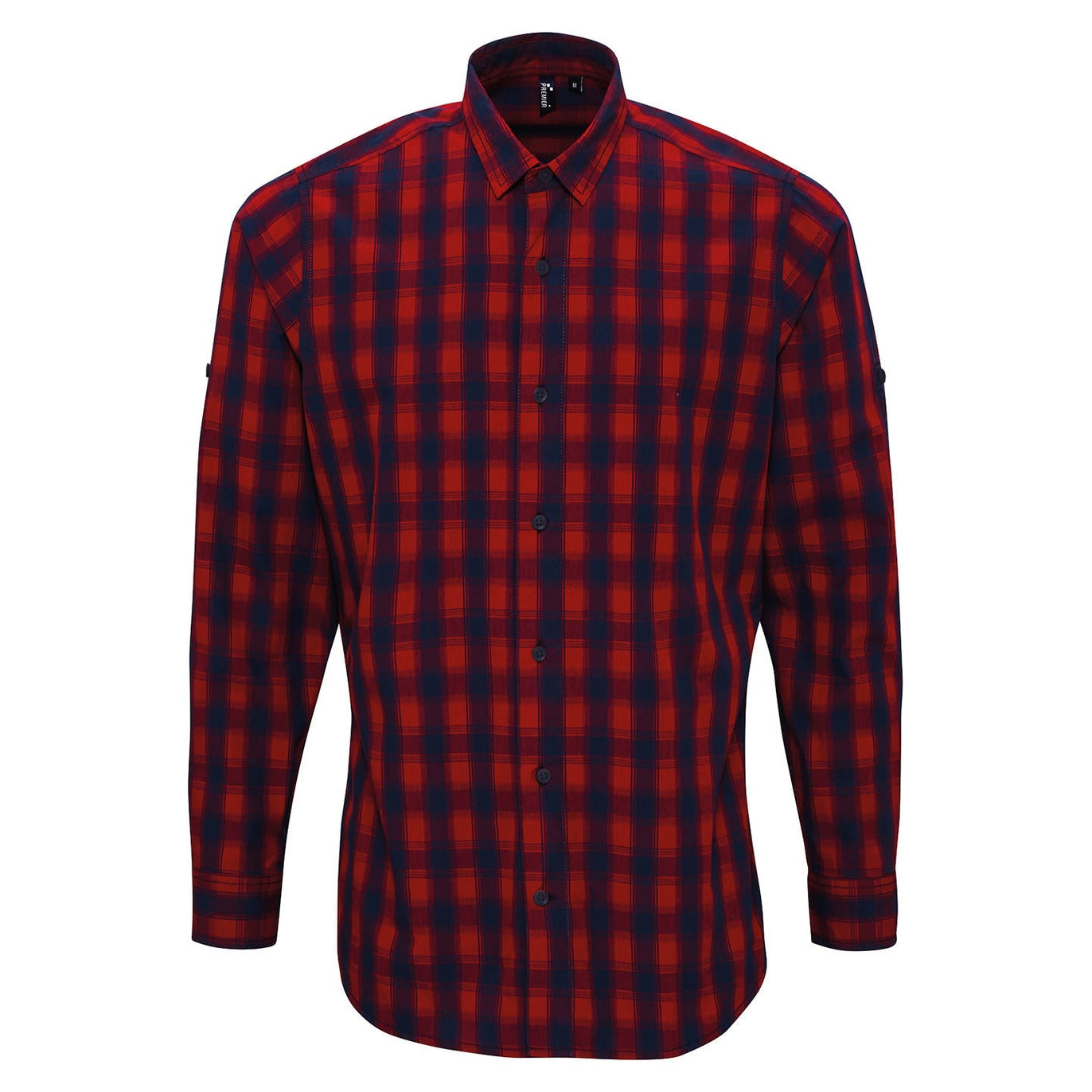 Mulligan check cotton long sleeve shirt