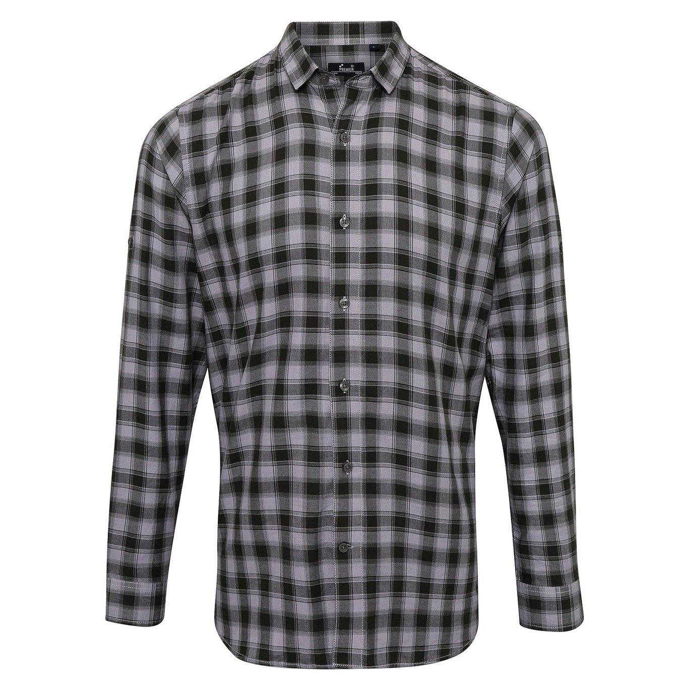 Mulligan check cotton long sleeve shirt