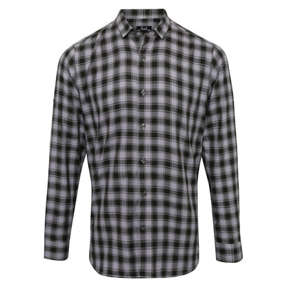 Mulligan check cotton long sleeve shirt