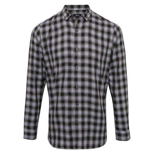 Mulligan check cotton long sleeve shirt