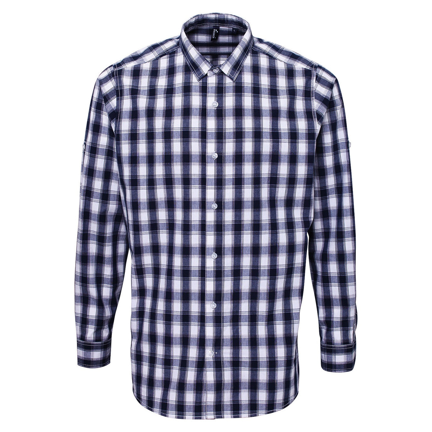 Mulligan check cotton long sleeve shirt