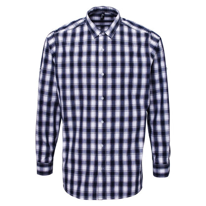 Mulligan check cotton long sleeve shirt
