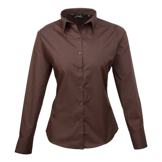 Women's poplin long sleeve blouse