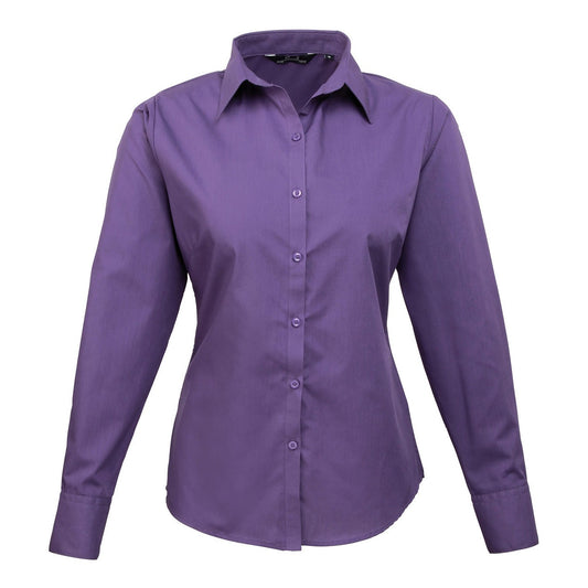 Women's poplin long sleeve blouse