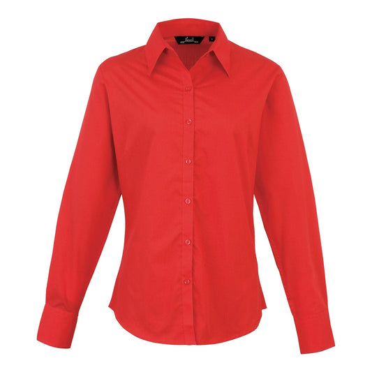 Women's poplin long sleeve blouse