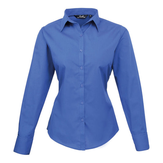 Women's poplin long sleeve blouse