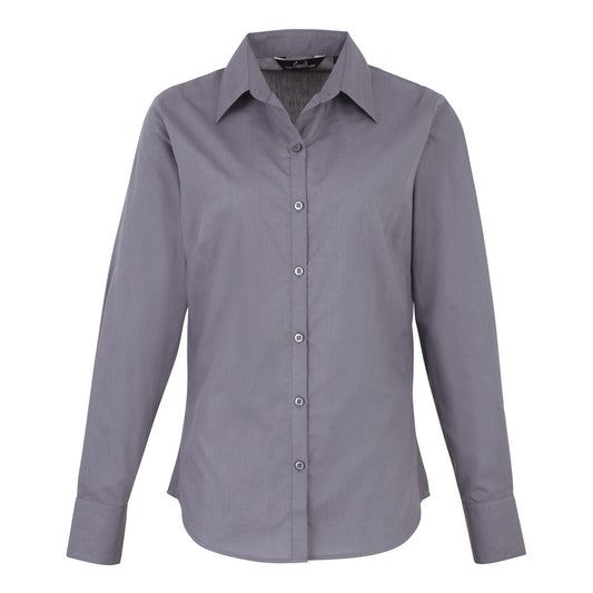 Women's poplin long sleeve blouse
