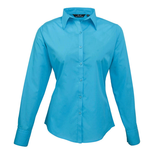 Women's poplin long sleeve blouse