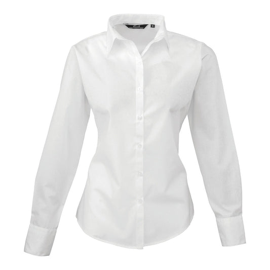 Women's poplin long sleeve blouse