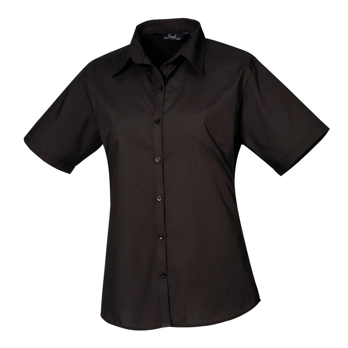 Women's short sleeve poplin blouse