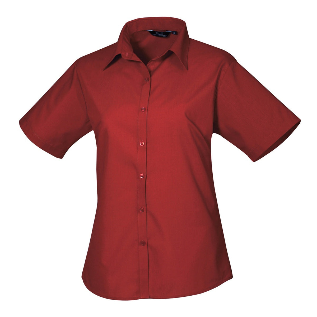 Women's short sleeve poplin blouse