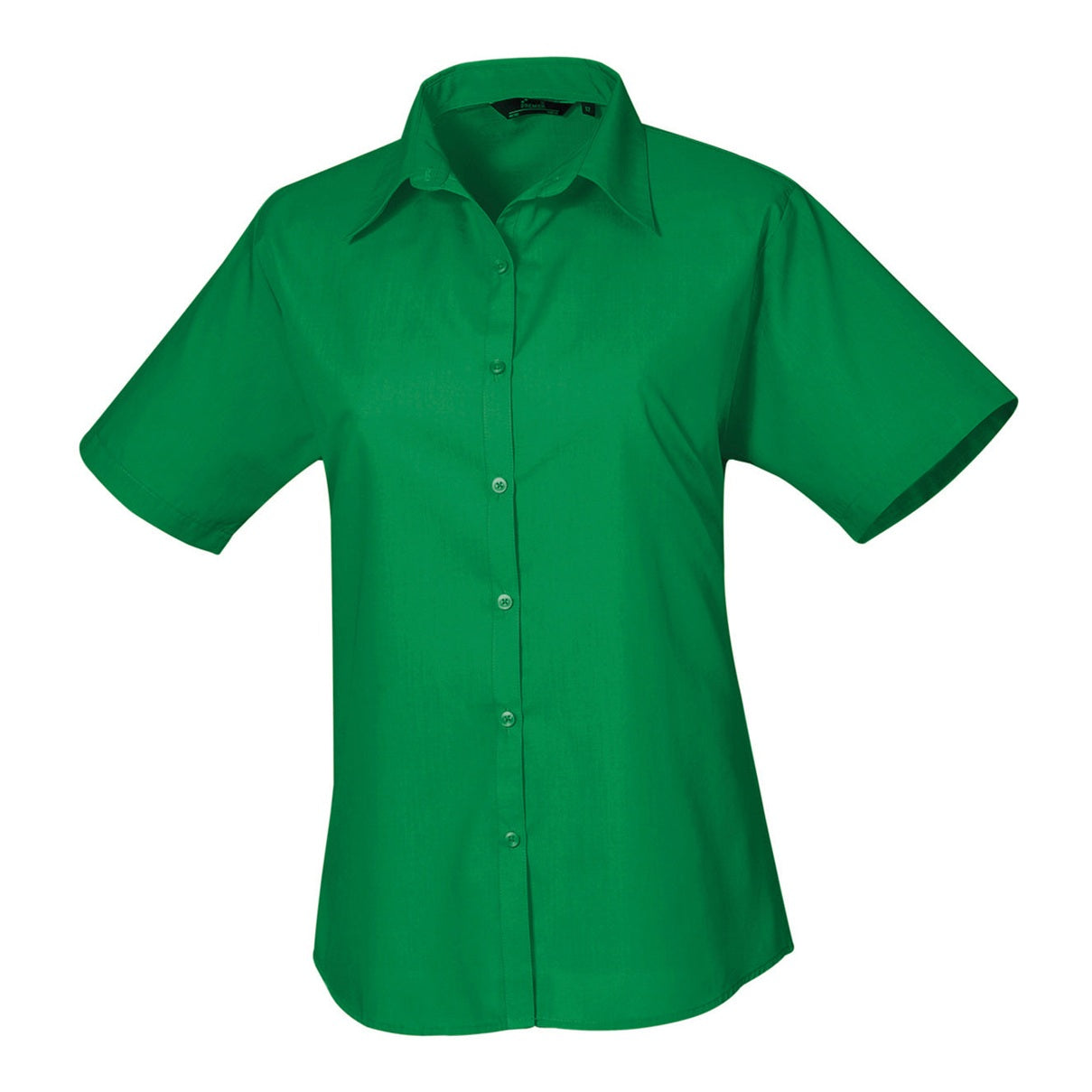 Women's short sleeve poplin blouse