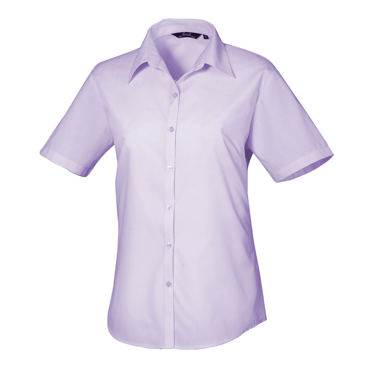 Women's short sleeve poplin blouse