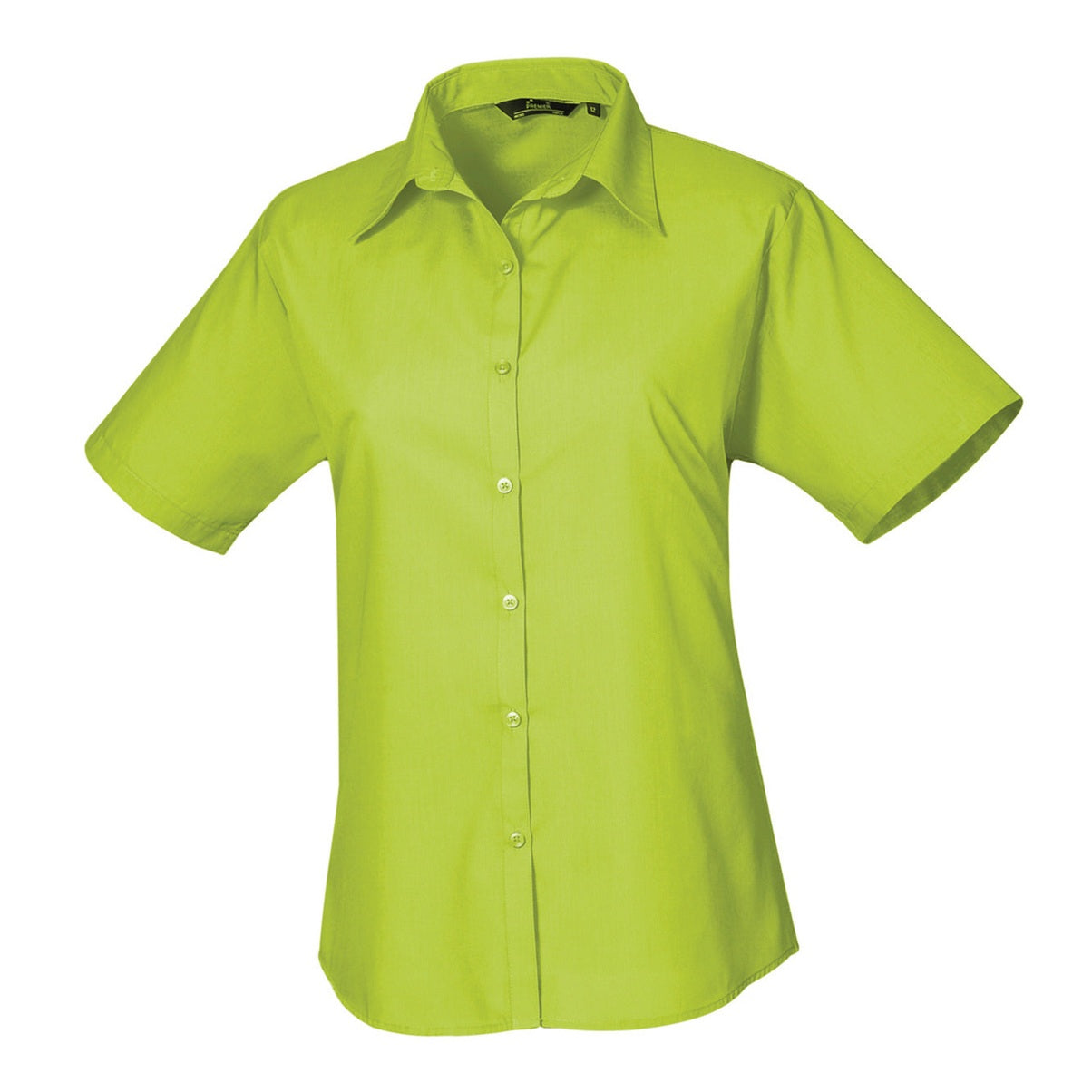 Women's short sleeve poplin blouse