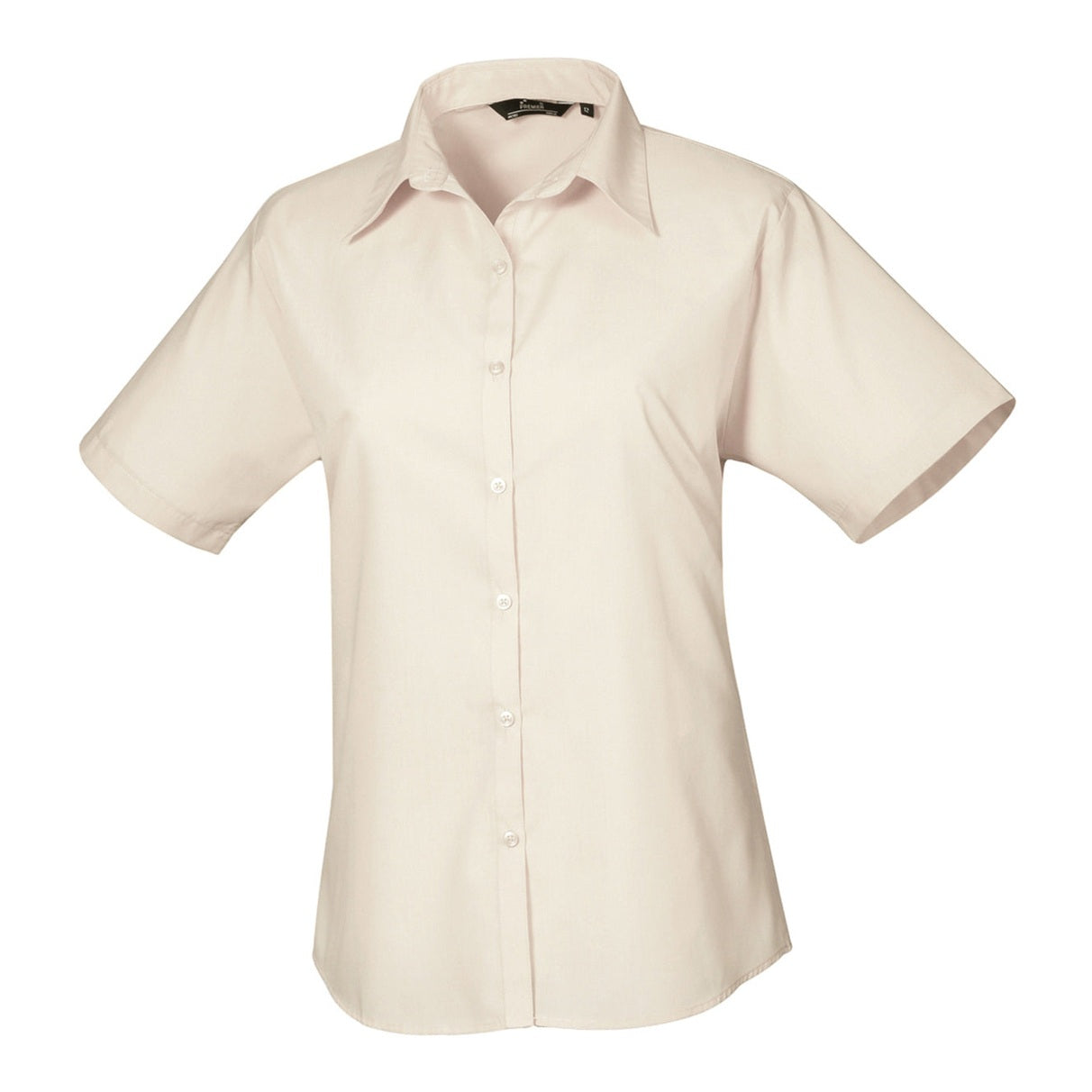 Women's short sleeve poplin blouse