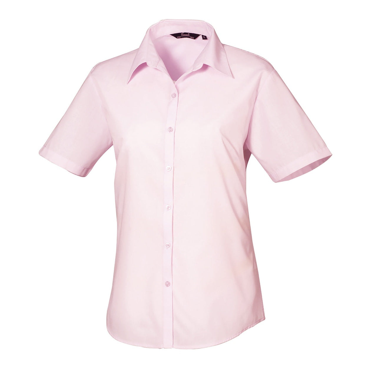 Women's short sleeve poplin blouse